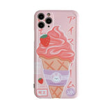 Coque iPhone Cônes glacés rose