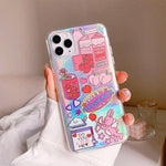 Coque iPhone Drink Stickers fille