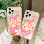 Coque iPhone Kawaii Bouteille rose