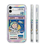 Coque iPhone Kawaii Galaxy moon