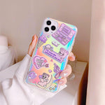Coque iPhone Pastel Stickers fille